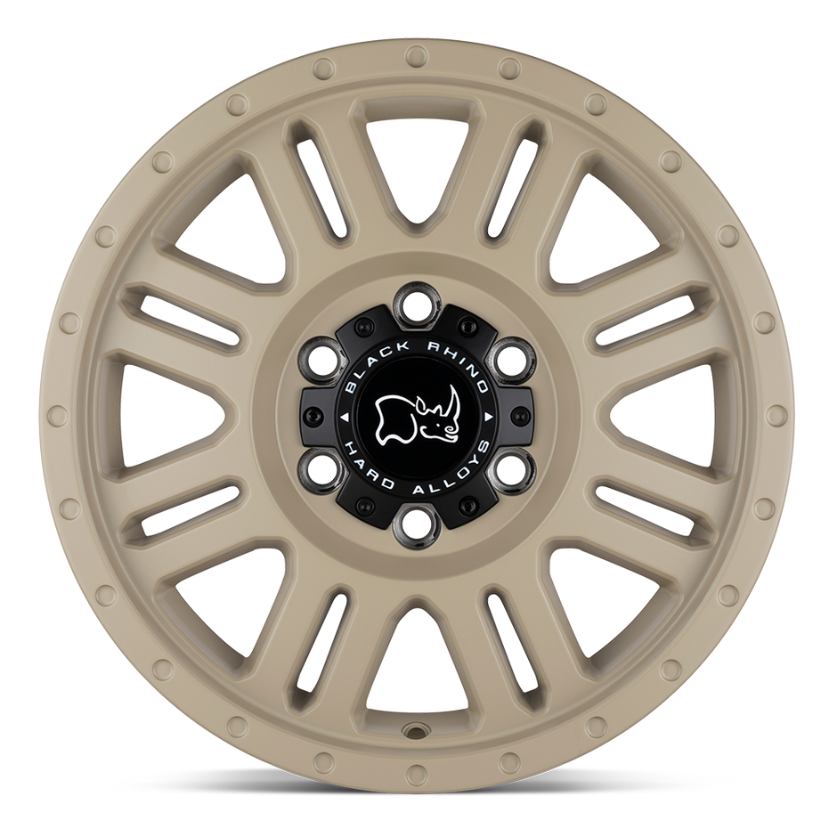Black Rhino Hard Alloys Yellowstone 17x8 Desert Sand 38mm ET 84.1mm CB 6x130