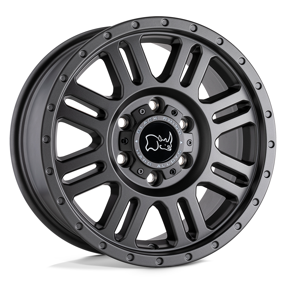 Black Rhino Hard Alloys Yellowstone 16x8 Matte Gunmetal 45mm ET 78.1mm CB 5x130