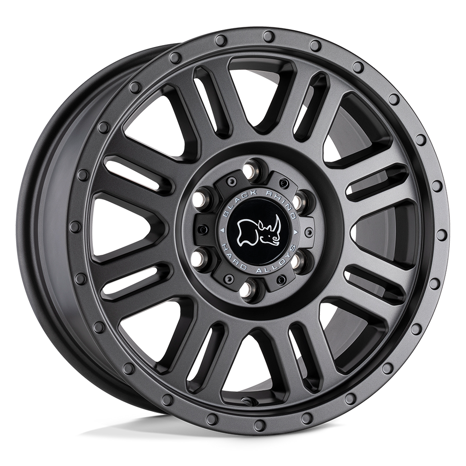 Black Rhino Hard Alloys Yellowstone 16x8 Matte Gunmetal 45mm ET 78.1mm CB 5x130