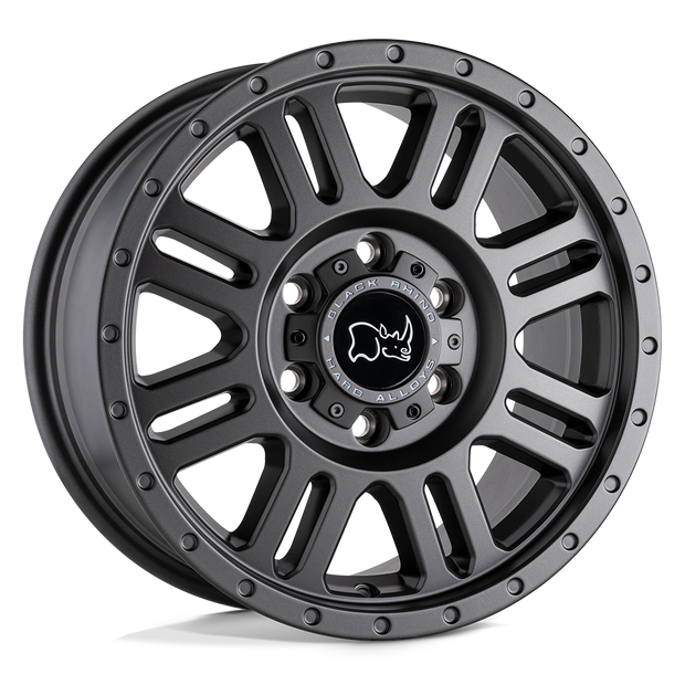 Black Rhino Hard Alloys Yellowstone 17x8 Matte Gunmetal 45mm ET 78.1mm CB 5x130