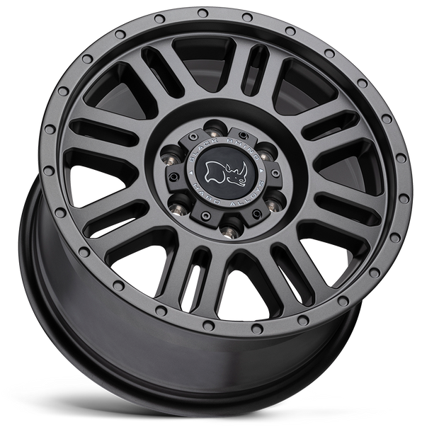 Black Rhino Hard Alloys Yellowstone 17x8 Matte Gunmetal 45mm ET 78.1mm CB 5x130