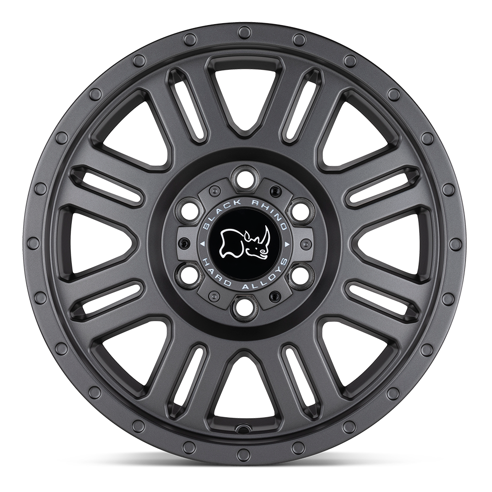 Black Rhino Hard Alloys Yellowstone 16x8 Matte Gunmetal 45mm ET 78.1mm CB 5x130