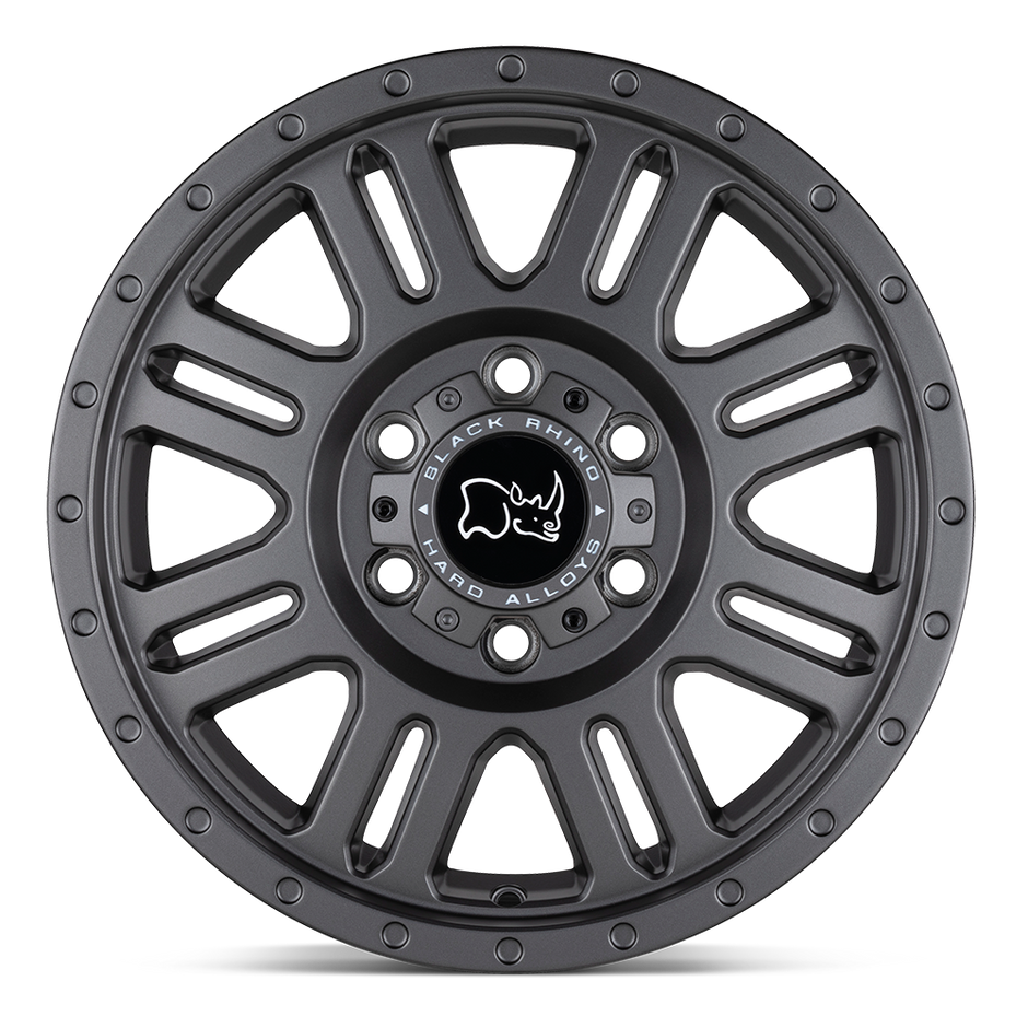 Black Rhino Hard Alloys Yellowstone 16x8 Matte Gunmetal 45mm ET 78.1mm CB 5x130