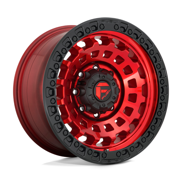 Fuel Wheels D632 Zephyr 17x8.5 Candy Red w/Black Bead Ring 34mm ET 65.1mm CB 5x120.65
