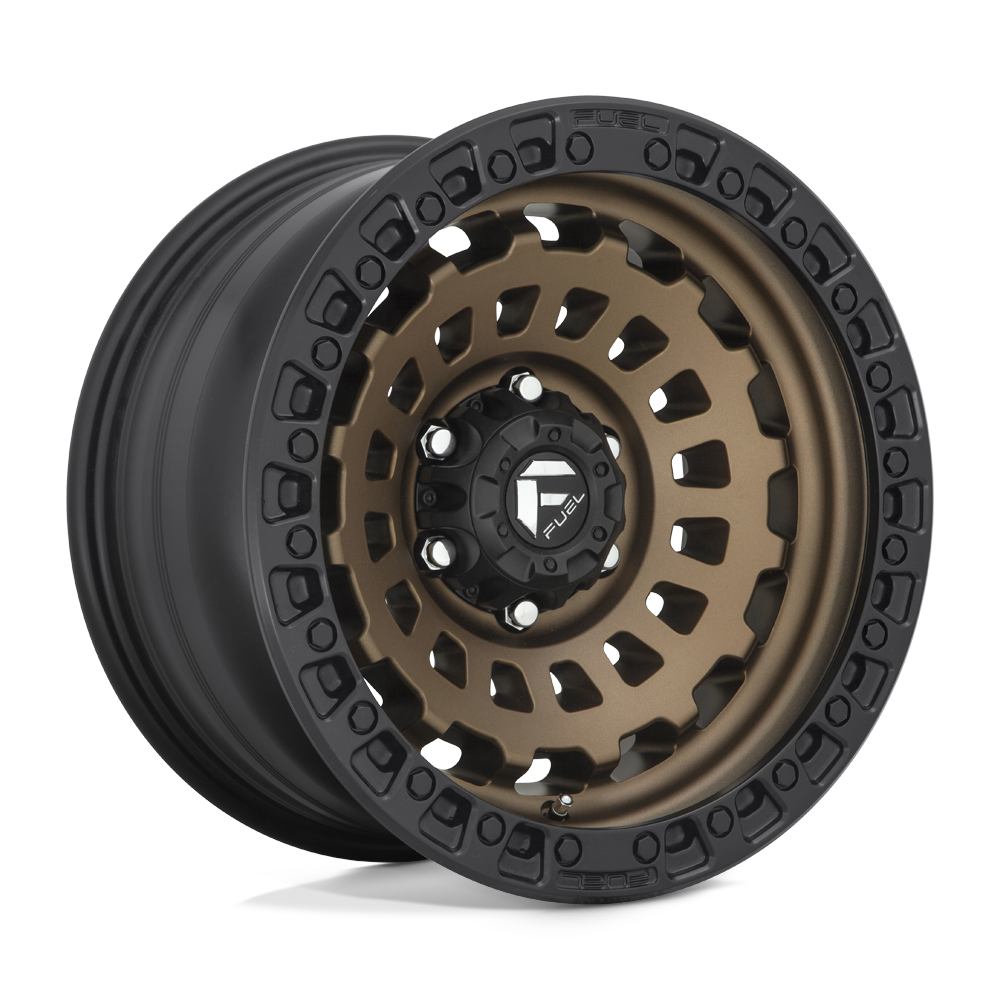 Fuel Wheels D634 Zephyr 17x8 Matte Bronze w/Black Bead Ring 38mm ET 56.5mm CB 5x114.3