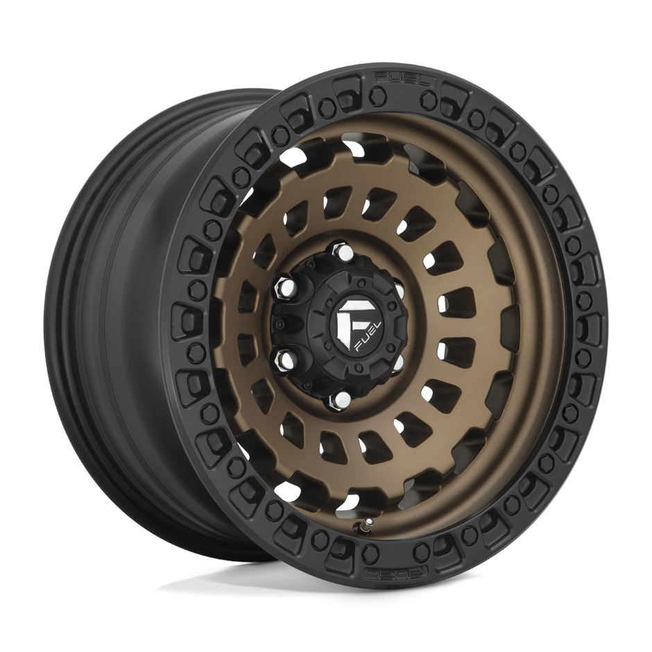 Fuel Wheels D634 Zephyr 17x8 Matte Bronze w/Black Bead Ring 38mm ET 56.5mm CB 5x114.3
