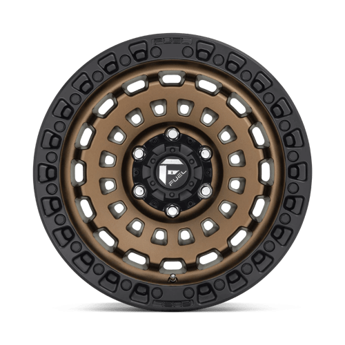 Fuel Wheels D634 Zephyr 17x8 Matte Bronze w/Black Bead Ring 38mm ET 56.5mm CB 5x114.3