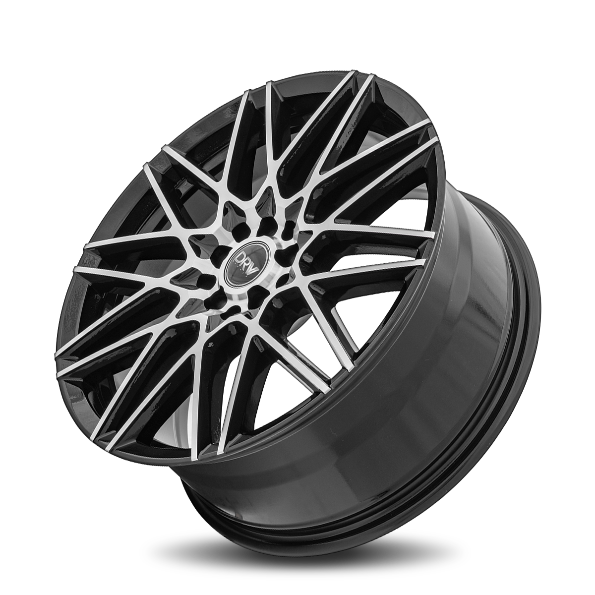 Dynamic Racing Wheels D17 17x7 Gloss Black Machined Face wheel