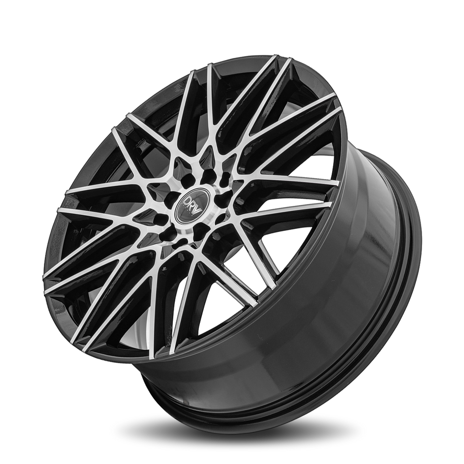 Dynamic Racing Wheels D17 18x8 Gloss Black Machined Face wheel