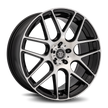 Curva C7 20x9.5 Gloss Black Machine Face wheel