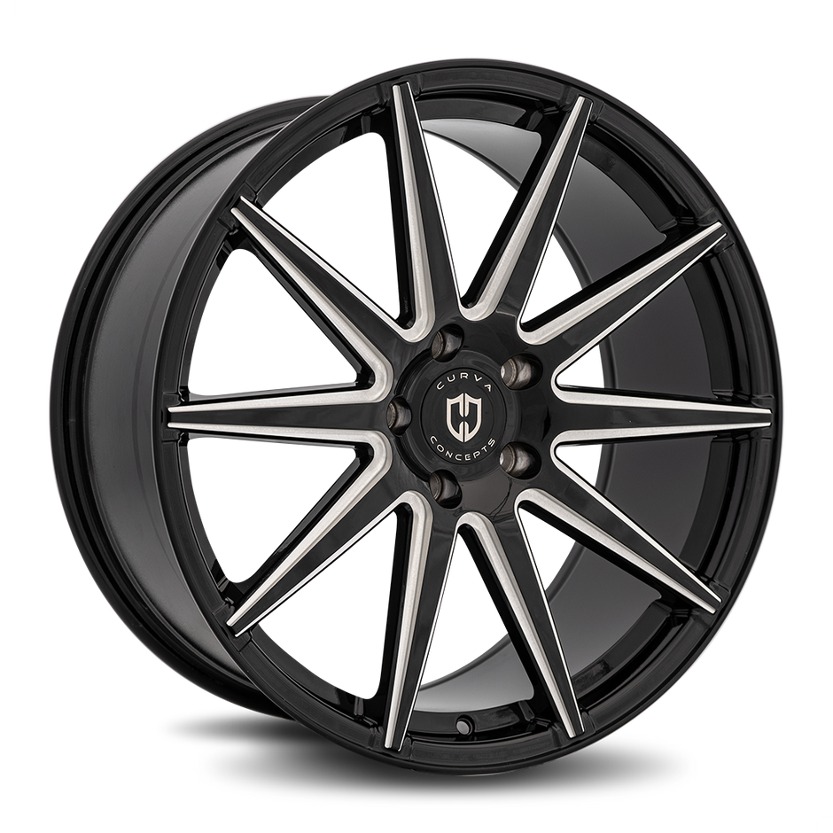 Curva C49 20x10.5 Gloss Black Milled wheel