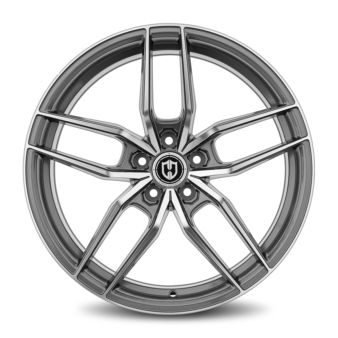 Curva CFF25 20x10 Gun Metal Machine Face wheel