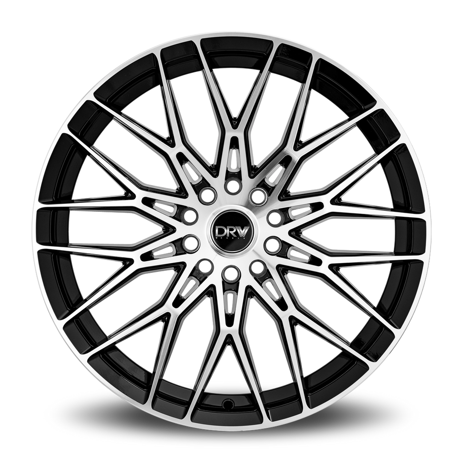 Dynamic Racing Wheels D21 18x8 Gloss Black Machined Face wheel
