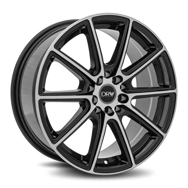 Dynamic Racing Wheels D16 18x8 Gloss Black Machined Face wheel