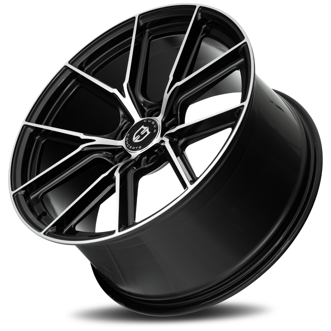 Curva CFF70 20x10 Black Machined Face wheel