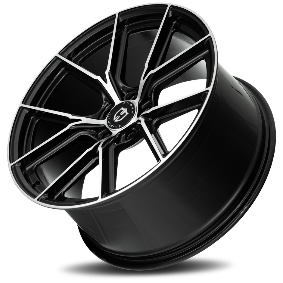 Curva CFF70 20x10 Black Machined Face wheel