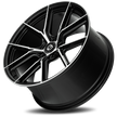 Curva CFF70 20x10 Black Machined Face wheel