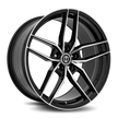 Curva CFF25 20x8.5 Gloss Black Machine Face wheel