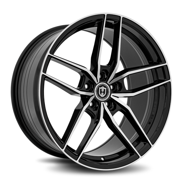 Curva CFF25 20x10 Gloss Black Machine Face wheel