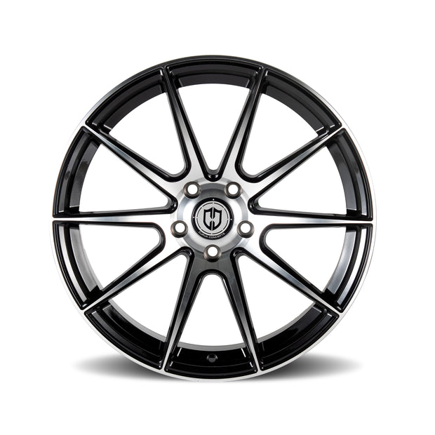 Curva CFF72 19x9 Black Machined Face wheel