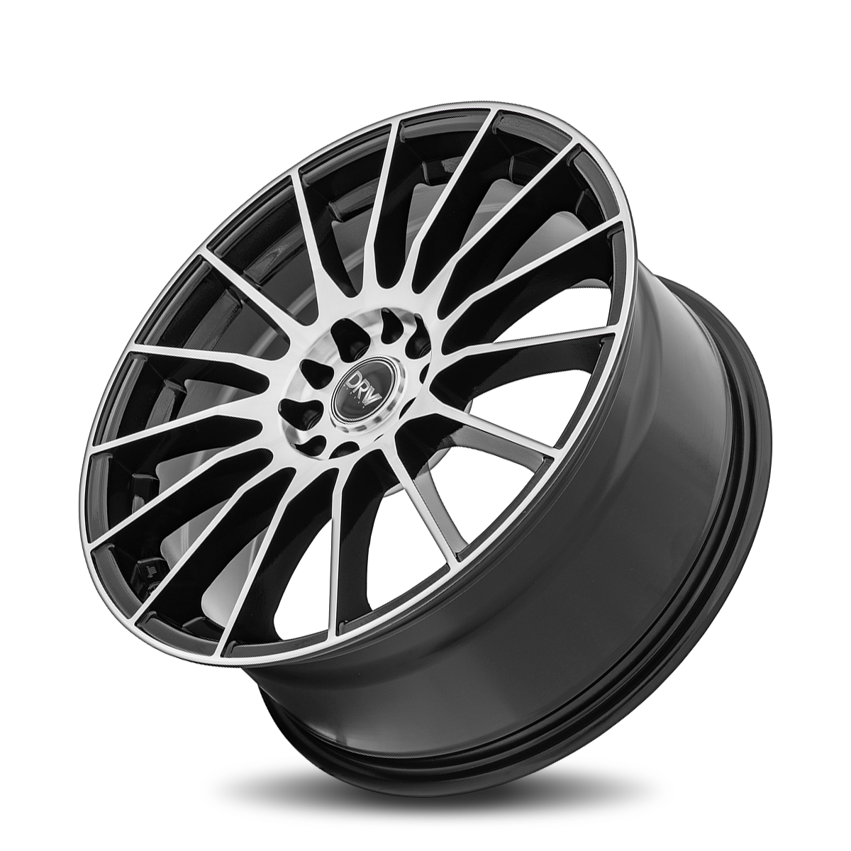 Dynamic Racing Wheels D15 17x7 Gloss Black Machined Face wheel