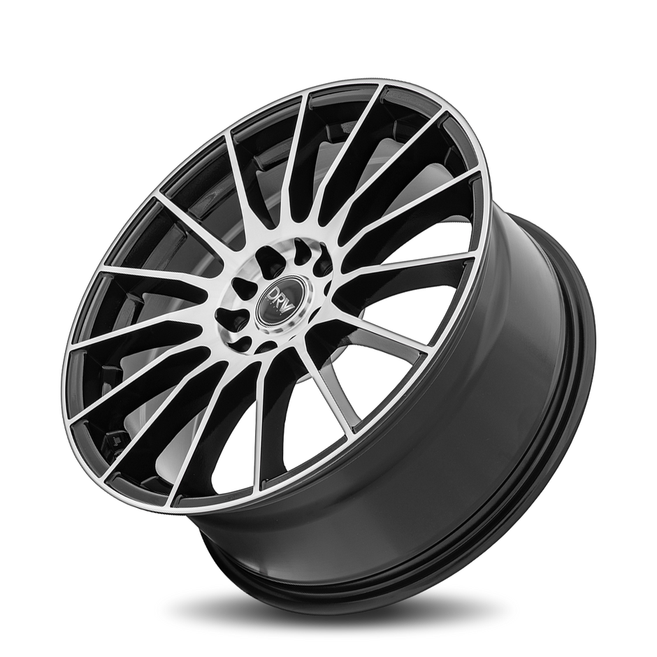 Dynamic Racing Wheels D15 18x8 Gloss Black Machined Face wheel