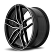 Curva CFF25 20x10 Gloss Black Machine Face wheel