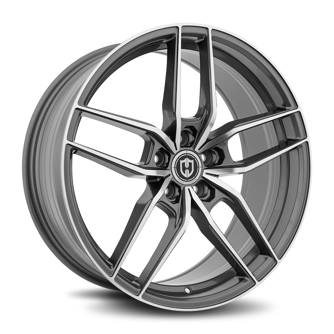 Curva CFF25 18x8.5 Gun Metal Machine Face wheel