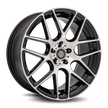Curva C7 19x8.5 Gloss Black Machine Face wheel