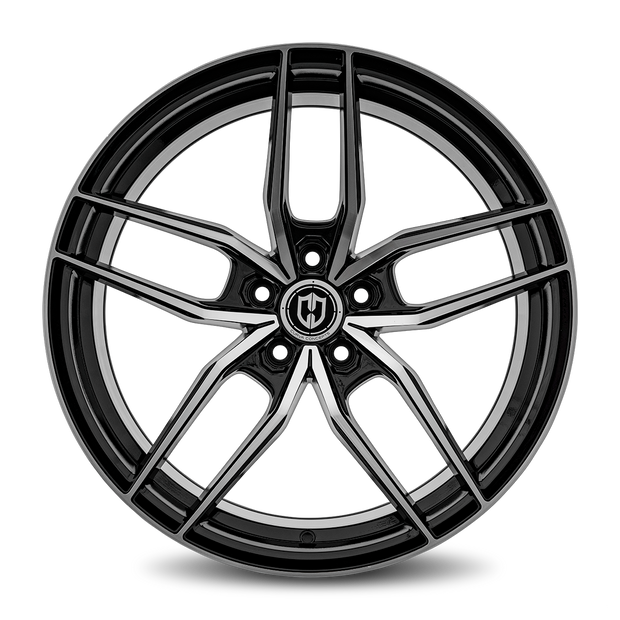 Curva CFF25 20x8.5 Gloss Black Machine Face wheel