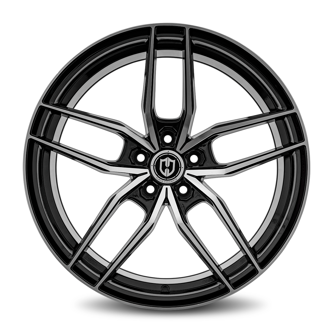 Curva CFF25 20x10 Gloss Black Machine Face wheel