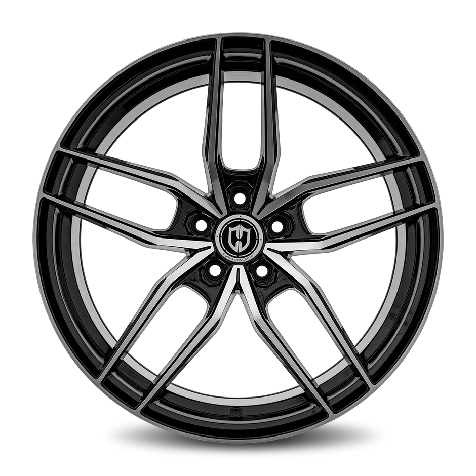 Curva CFF25 20x10 Gloss Black Machine Face wheel