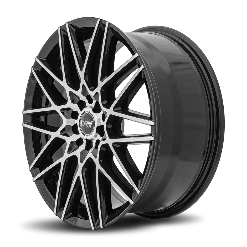 Dynamic Racing Wheels D17 17x7 Gloss Black Machined Face wheel