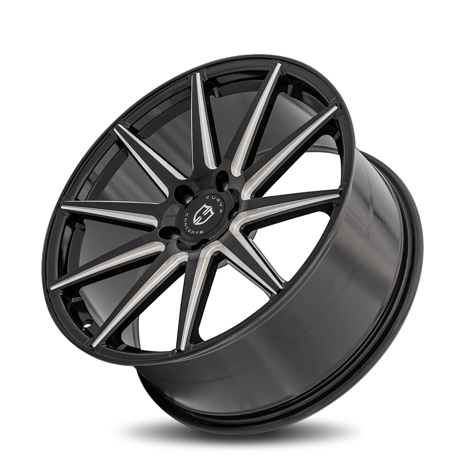 Curva C49 20x10.5 Gloss Black Milled wheel