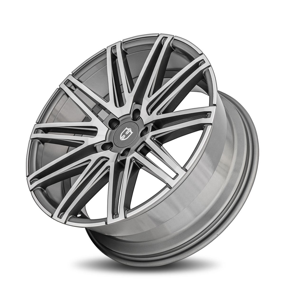 Curva C48 20x10.5 Gun Metal Machine Face wheel