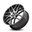 Curva C7 19x8.5 Gloss Black Machine Face wheel