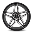 Curva C25 20x10 Gloss Black Machine Face wheel