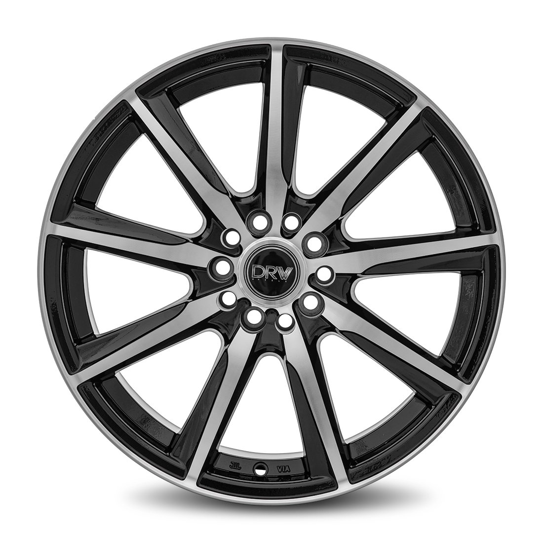 Dynamic Racing Wheels D18 17x7 Gloss Black Machined Face wheel