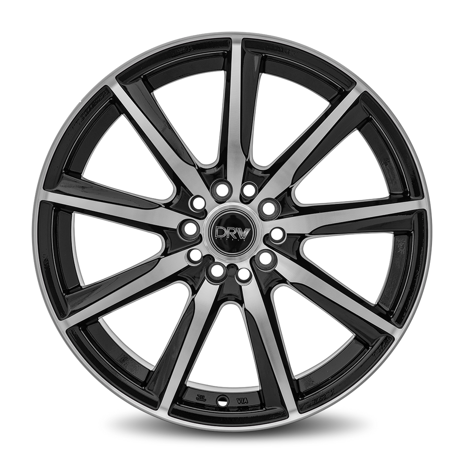 Dynamic Racing Wheels D18 17x7 Gloss Black Machined Face wheel