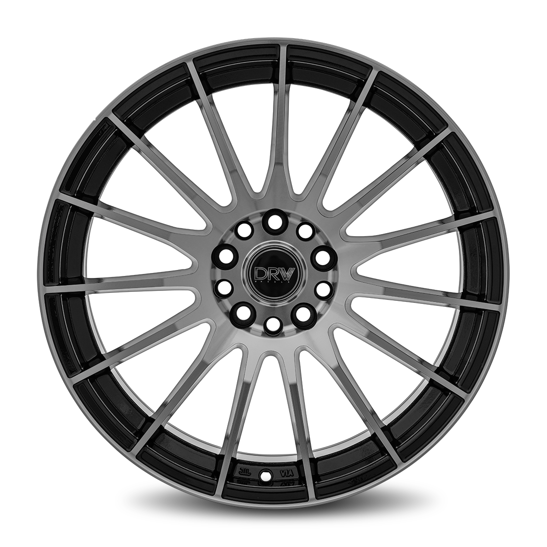 Dynamic Racing Wheels D15 18x8 Gloss Black Machined Face wheel