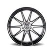 Curva CFF72 19x10 Black Machined Face wheel