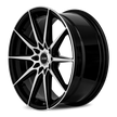 Dynamic Racing Wheels D19 17x7.5 Black Machined Face wheel