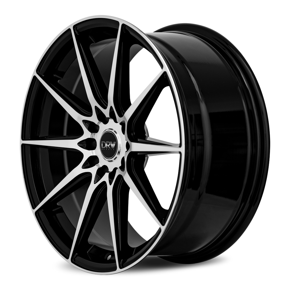 Dynamic Racing Wheels D19 18x8 Gloss Black Machined Face wheel