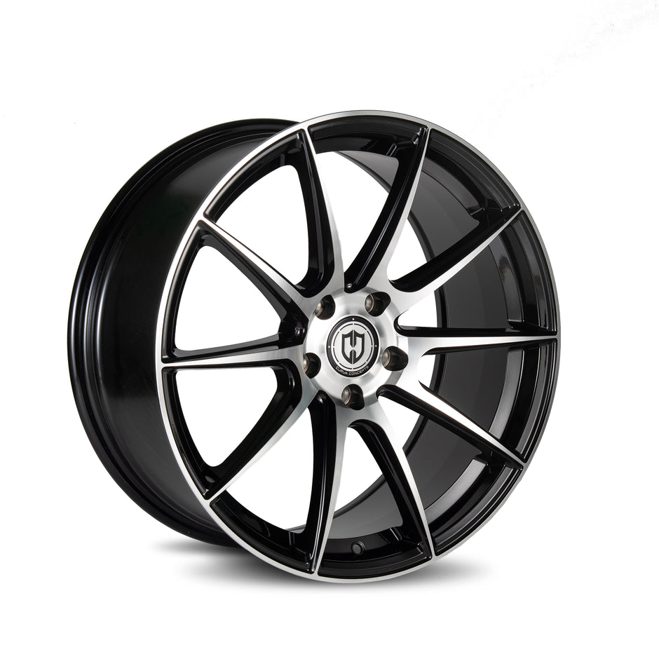 Curva CFF72 19x9 Black Machined Face wheel