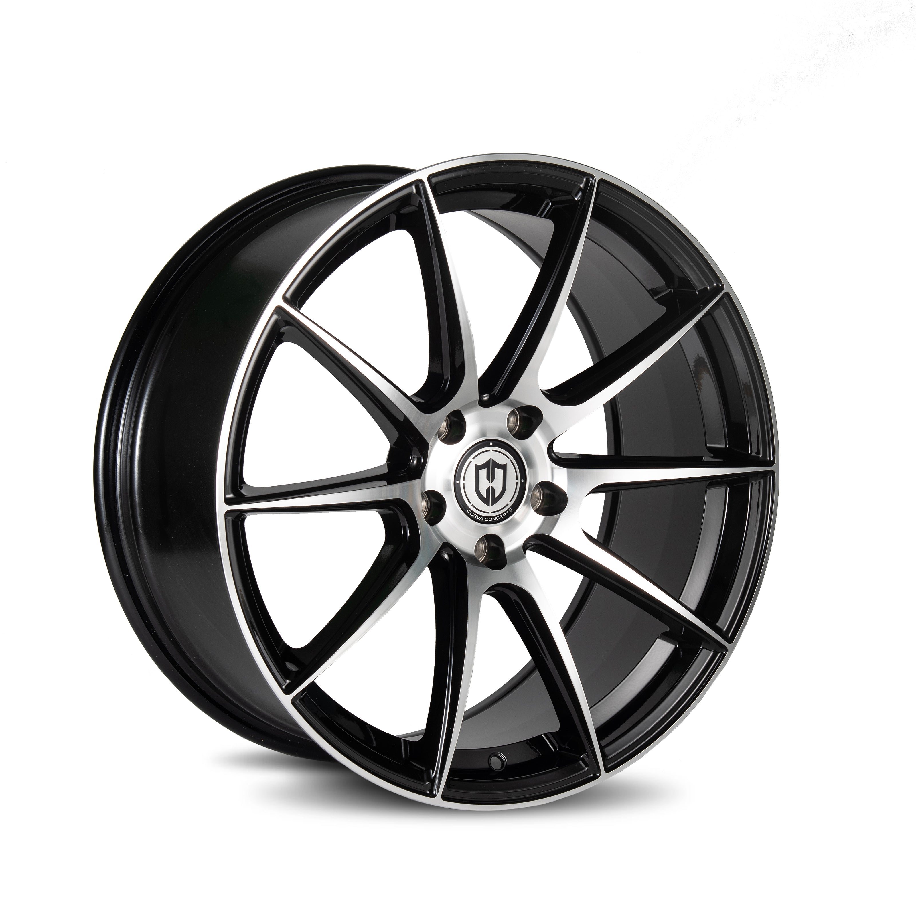 Curva CFF72 19x9 Black Machined Face wheel