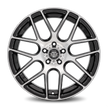 Curva C7 19x8.5 Gloss Black Machine Face wheel