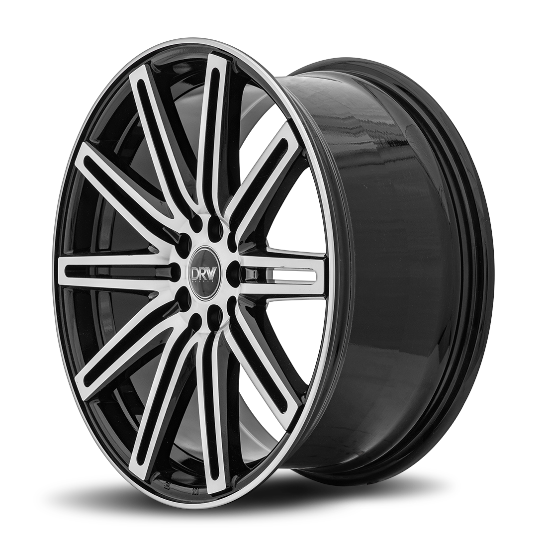 Dynamic Racing Wheels D13 17x7 Gloss Black Machined Face wheel