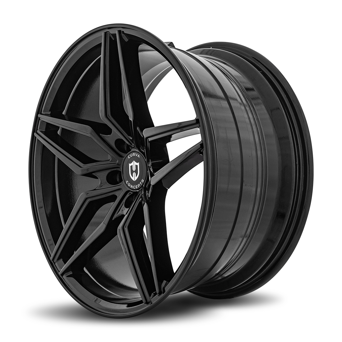 Curva C25 20x10 Gloss Black wheel