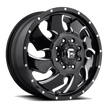 Fuel Wheels D574 Cleaver Dually-Rear Outer 20x8.25 Gloss Black Milled -221mm ET 154.3mm CB 8x210