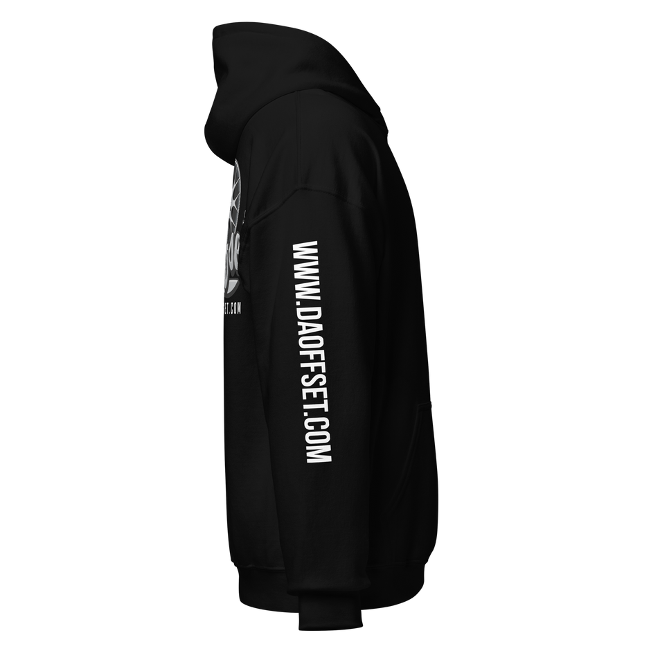 Da Offset unisex heavy blend hoodie in black, right side profile